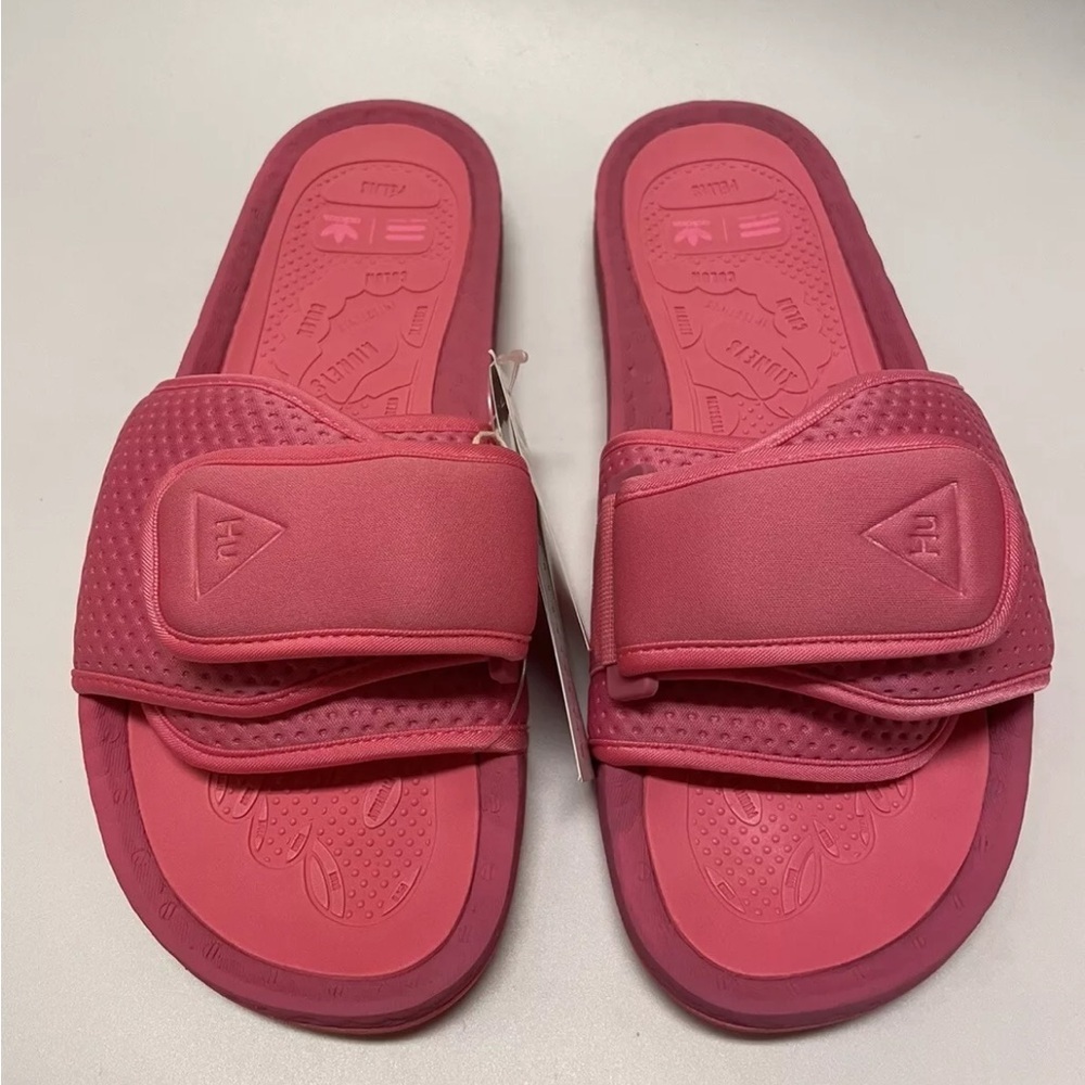 Pharrell x Adidas Boost Slide 'Semi Solar Pink, Chancletas, HU, Unisex - NWT - Picture 6 of 15